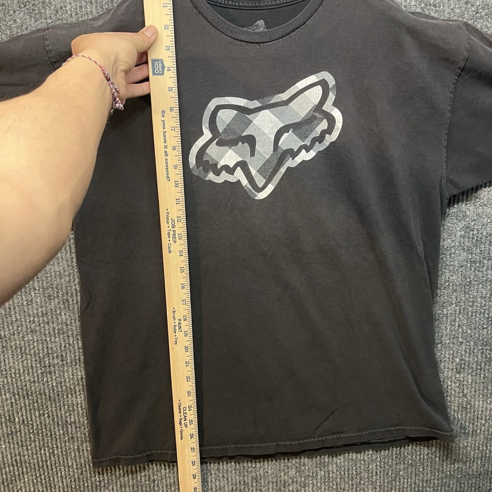 Fox Racing Y2K Graphic T Shirt Faded Black Size XL - Picture 5 of 7
